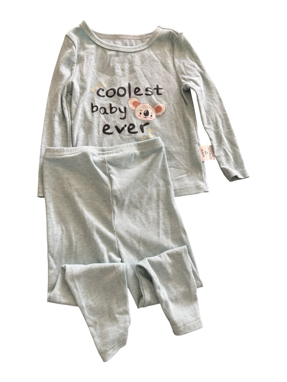 SHEIN EUC Light Blue PJ Set